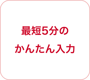 最短5分のかんたん入力