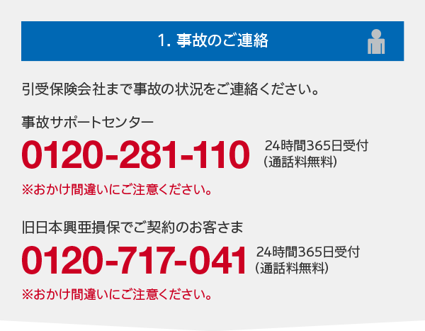 自賠責保険における事故対応の流れ  【公式】損保ジャパン