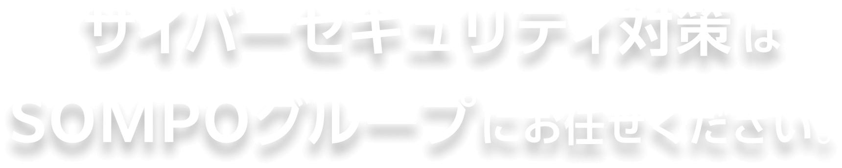サイバーセキュリティ対策はSOMPOグループにお任せください。