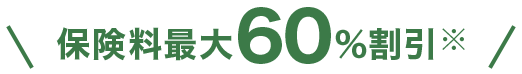 保険料最大60％割引※