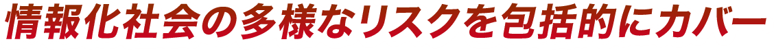 情報化社会の多様なリスクを包括的にカバー