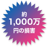 約1,000万円の損害