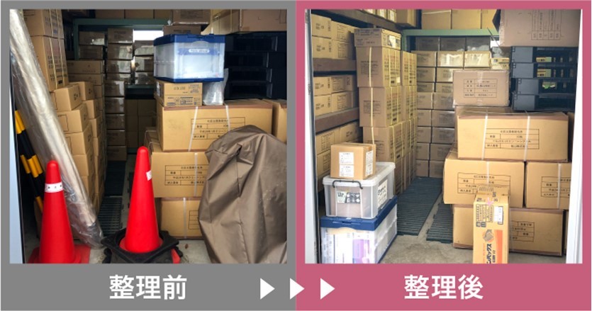 図表１ 北区の備蓄倉庫における棚卸・整理整頓を実施した例