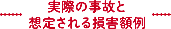実際の事故と想定される損害額例