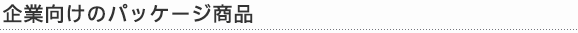 企業向けのパッケージ商品