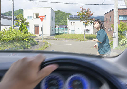 急ブレーキなどの危険運転のイメージ