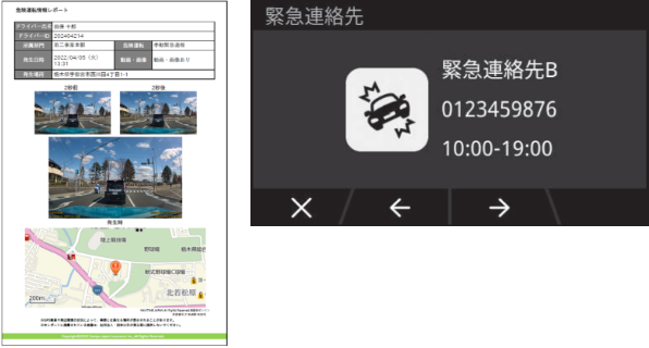 事故レポート/車両挙動解析結果のイメージ