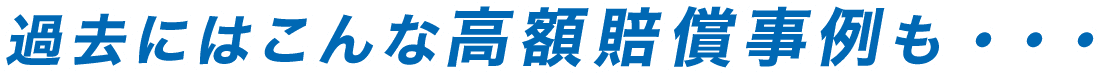 過去にはこんな高額賠償事例も・・・