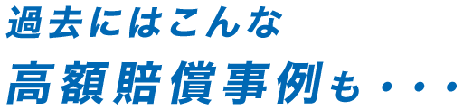 過去にはこんな高額賠償事例も・・・