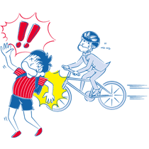 自転車と接触しケガをしてしまった