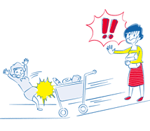 日常生活の幅広いリスク　ケース3のイラスト