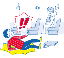 日常生活の幅広いリスク　ケース2のイラスト
